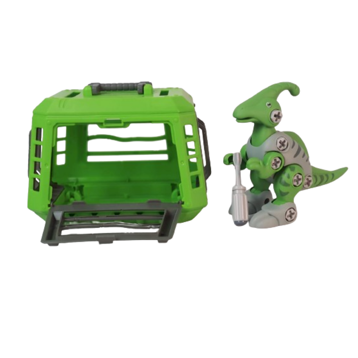 Dinossauro Brinquedo De Montar Dino Na Jaula Parassauro Dinossauro Brinquedo De Montar Dino Na Jaula Parassauro
